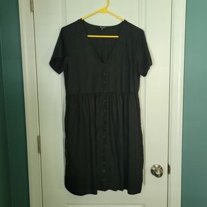 Madewell Linen-blend Button Front Dress